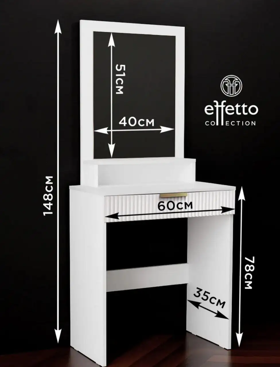 Туалетный столик с зеркалом белый новый - Мебель (Для дома и дачи) в Чебоксары