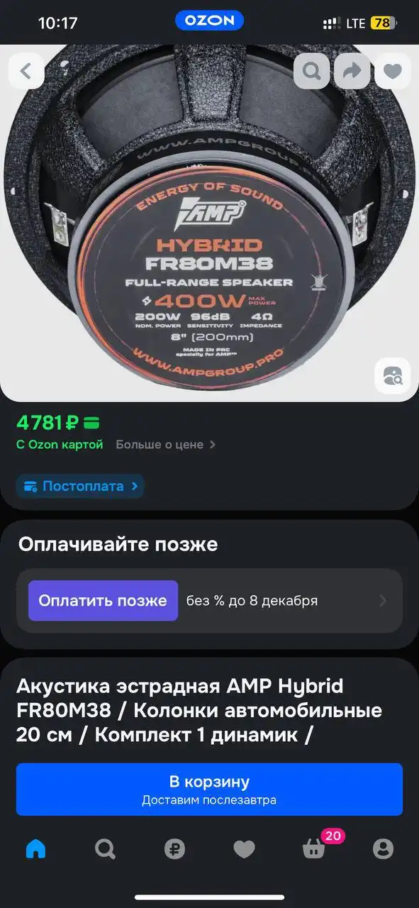 Динамики с рупорами для авто