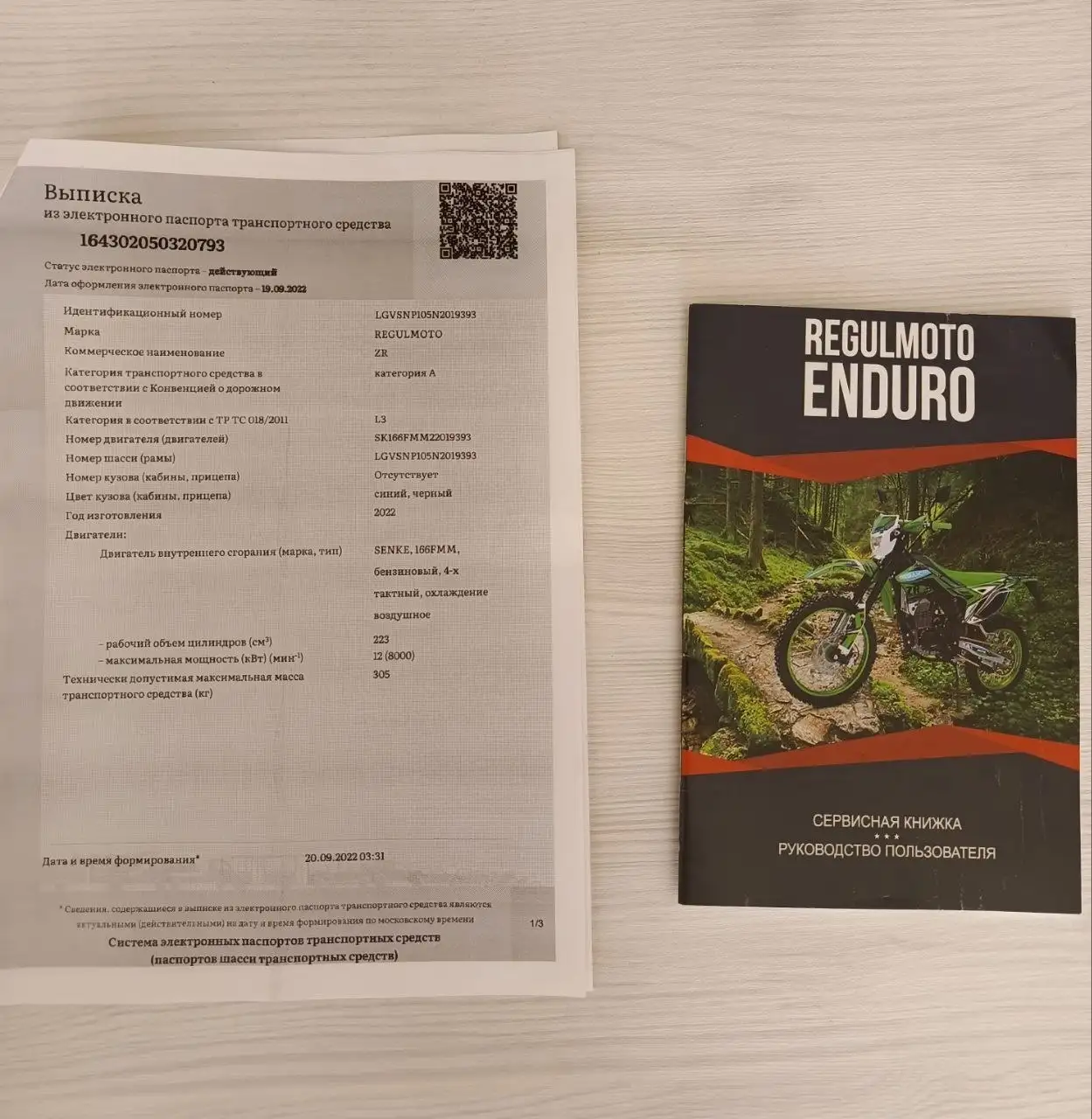 Продажа эндуро мотоцикла Regulmoto ZR 250 PR - Мотоциклы (Авто) в Нижний Новгород