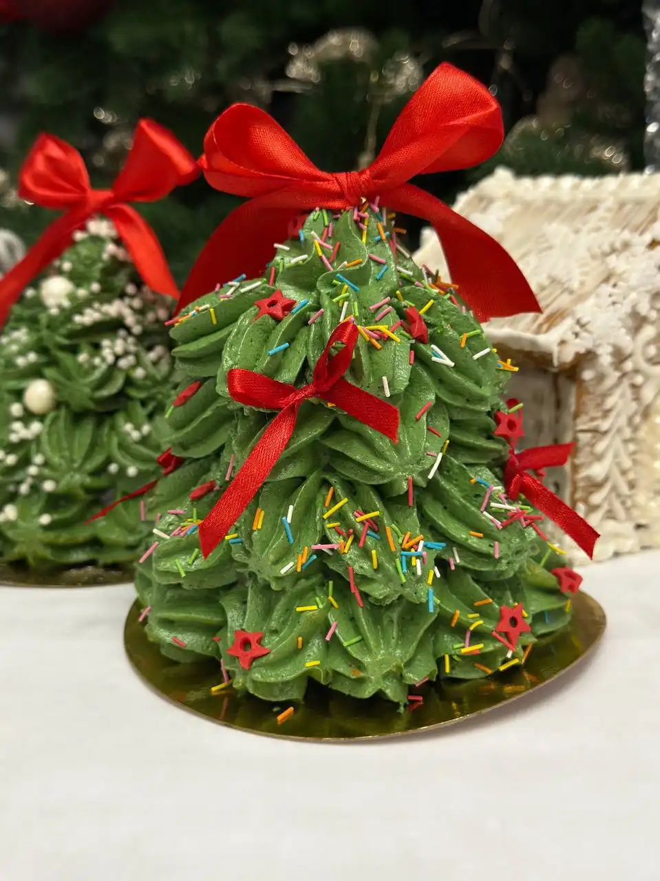 Зефирные ёлочки ручной работы