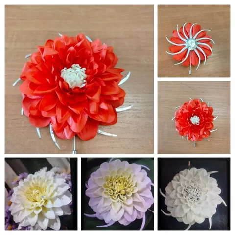 Брошь-игла "Ярко-красный георгин" - частное объявление в Севастополь