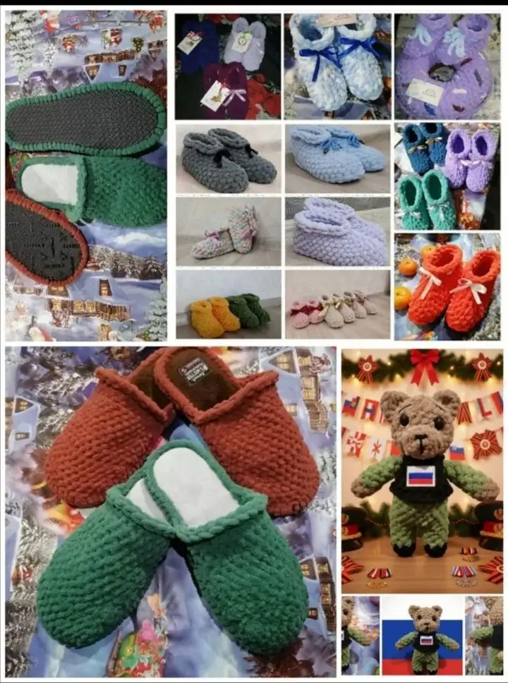 Плюшевые тапочки и подушки ручной работы - Рукоделие (Хобби и отдых) в Симферополь