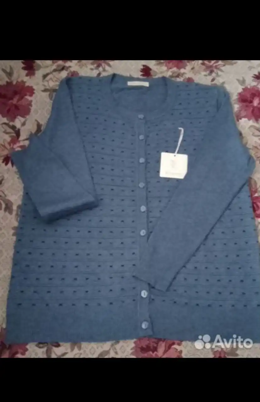 Теплая мягкая кофта размер 56