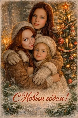 Цифровая открытка в стиле СССР с новым годом - Образование в Пенза