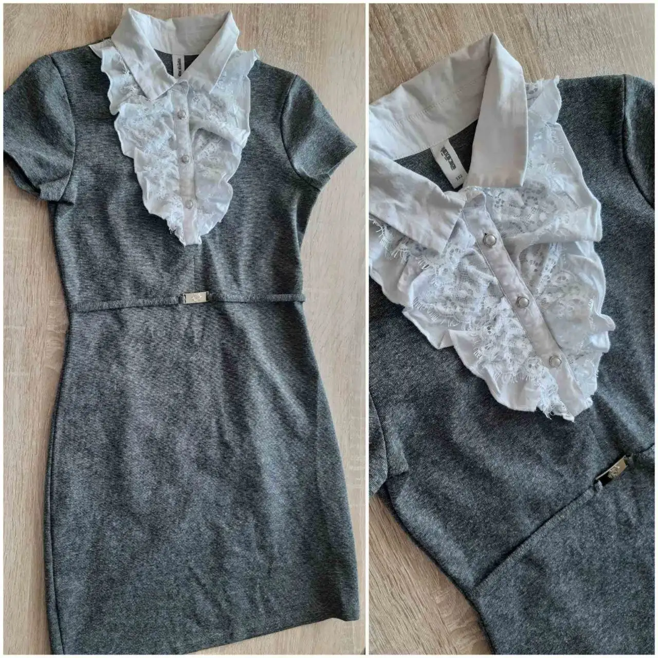 Школьный сарафан серый Acoola - Школьная форма (Одежда) в Тюмень