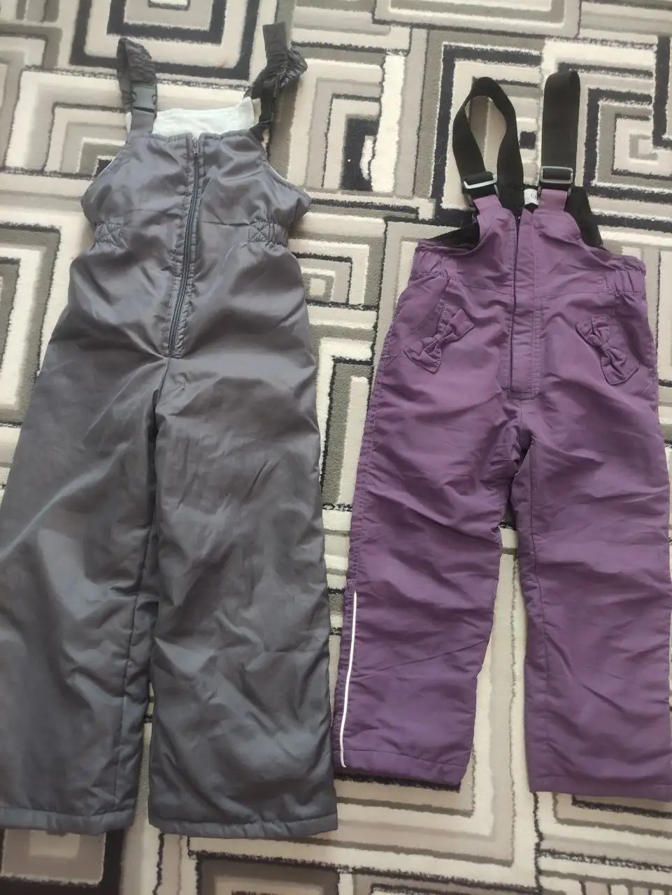 Комбинезон для девочки серый и фиолетовый - Одежда (Товары для детей) в Тюмень