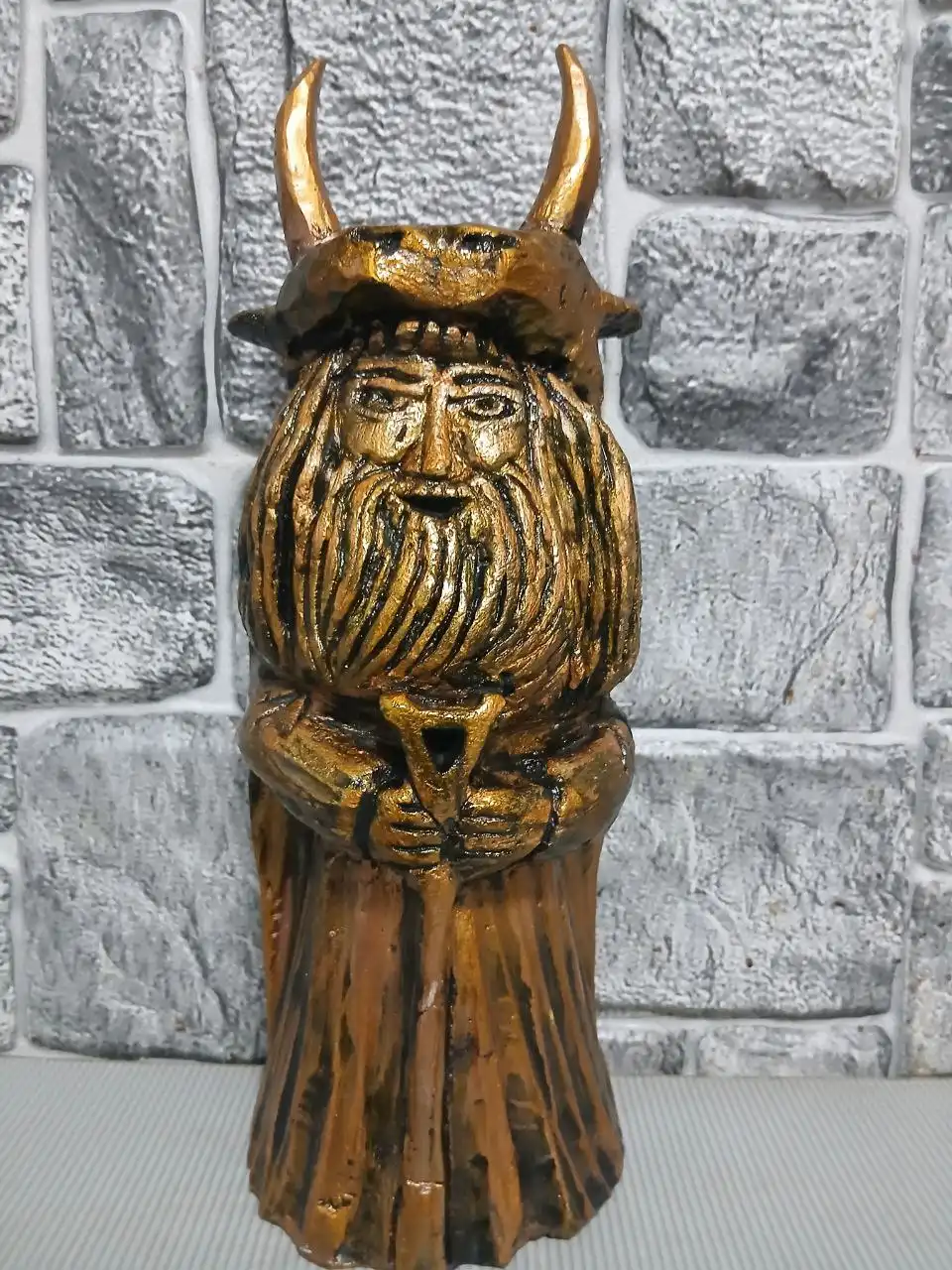 Статуэтка славянского бога Велеса из гипса ручной работы