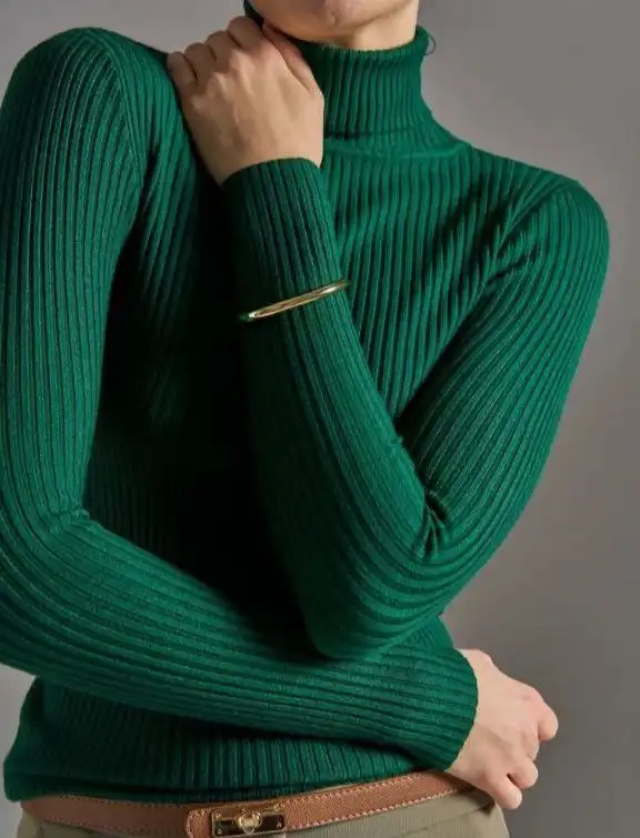 Женская водолазка в рубчик лапша с высоким воротом - Женская одежда (Одежда) в Сургут