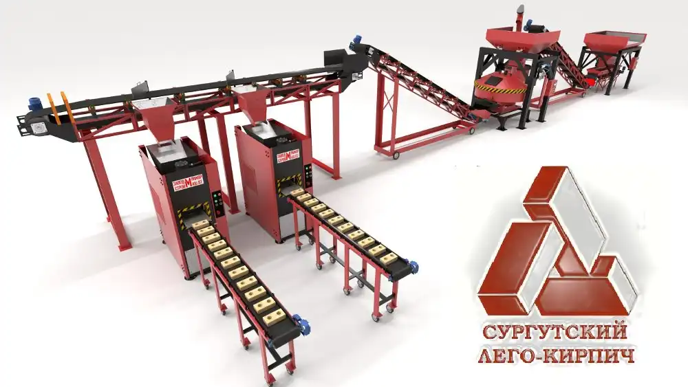 Продажа линии по производству кирпича и тротуарной плитки - Производственное оборудование (Готовый бизнес и оборудование) в Сургут