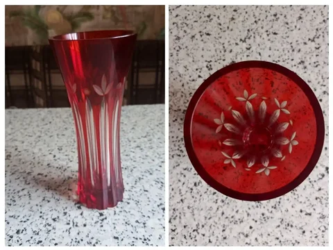 Ваза Рубиновое двойное стекло - Игрушки в Сургут