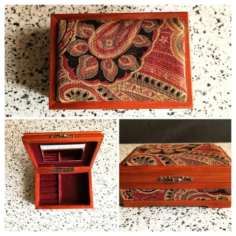 Шкатулочка деревянная с гобеленом и бархатом внутри - Чай в Новосибирск