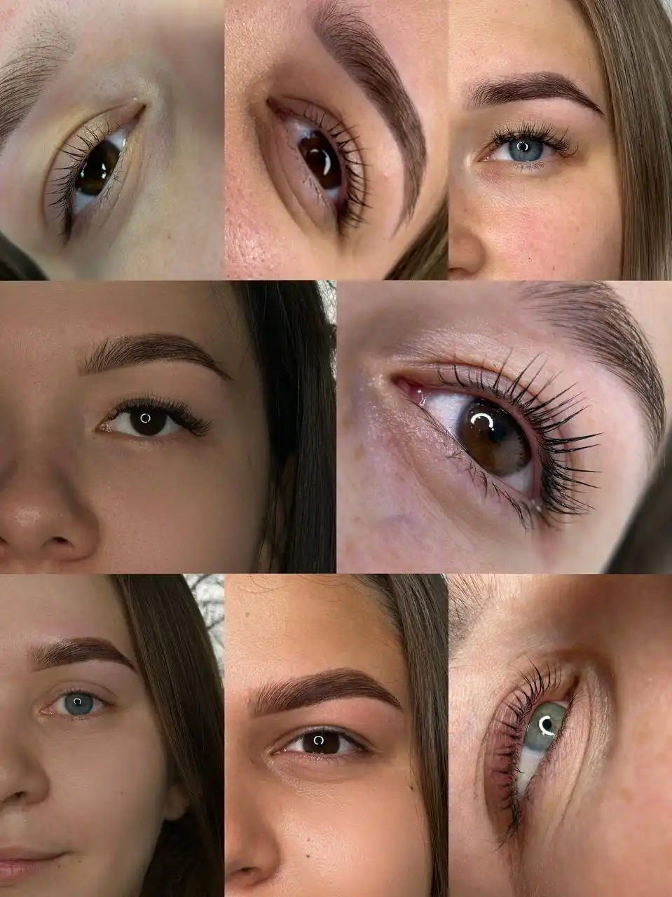 Услуги по оформлению бровей, ламинированию ресниц и косметическим процедурам