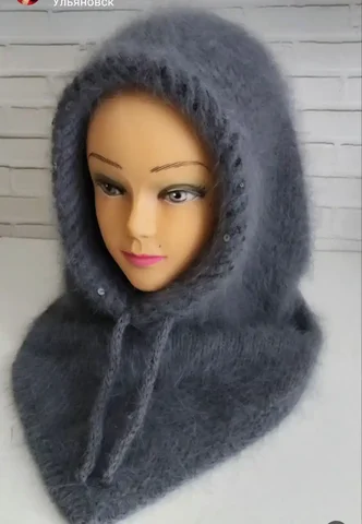 Капор ручной работы из ангоры - Джинсы в Ульяновск