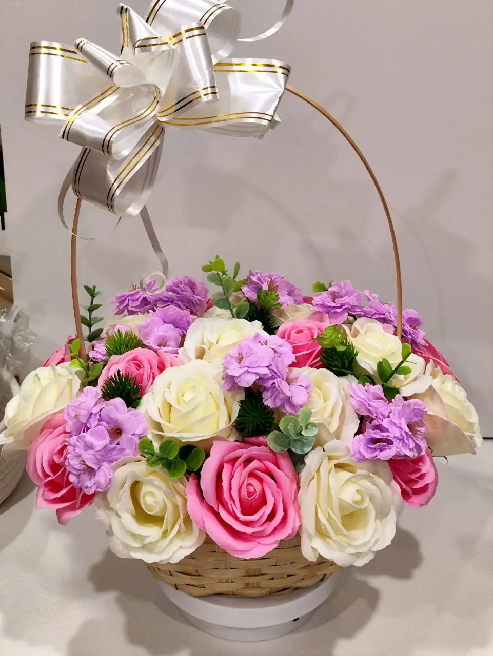 Букет из мыльных роз в плетёной корзине - Рукоделие (Хобби и отдых) в Ульяновск
