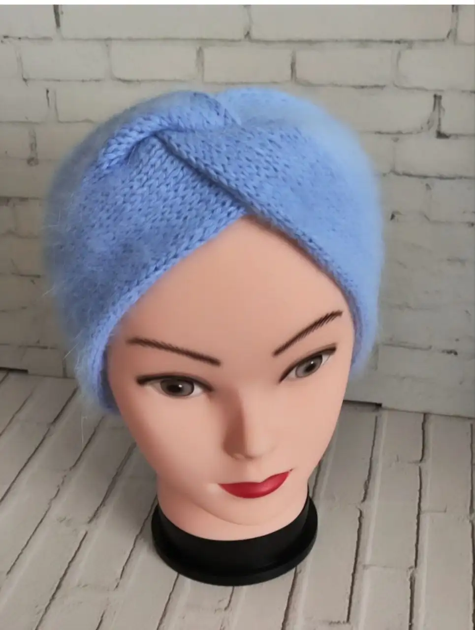 Вязаная повязка из ангоры ручной работы - Аксессуары (Одежда) в Ульяновск