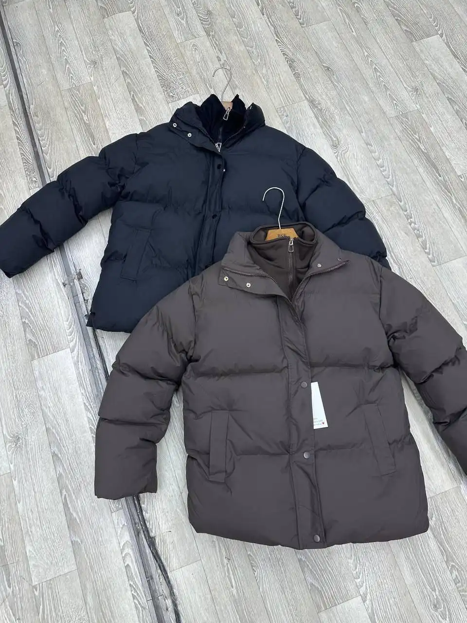 Куртка зимняя с имитацией толстовки