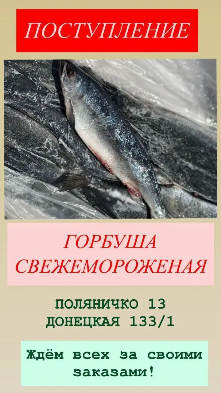 Продажа свежей горбуши и серебрянки