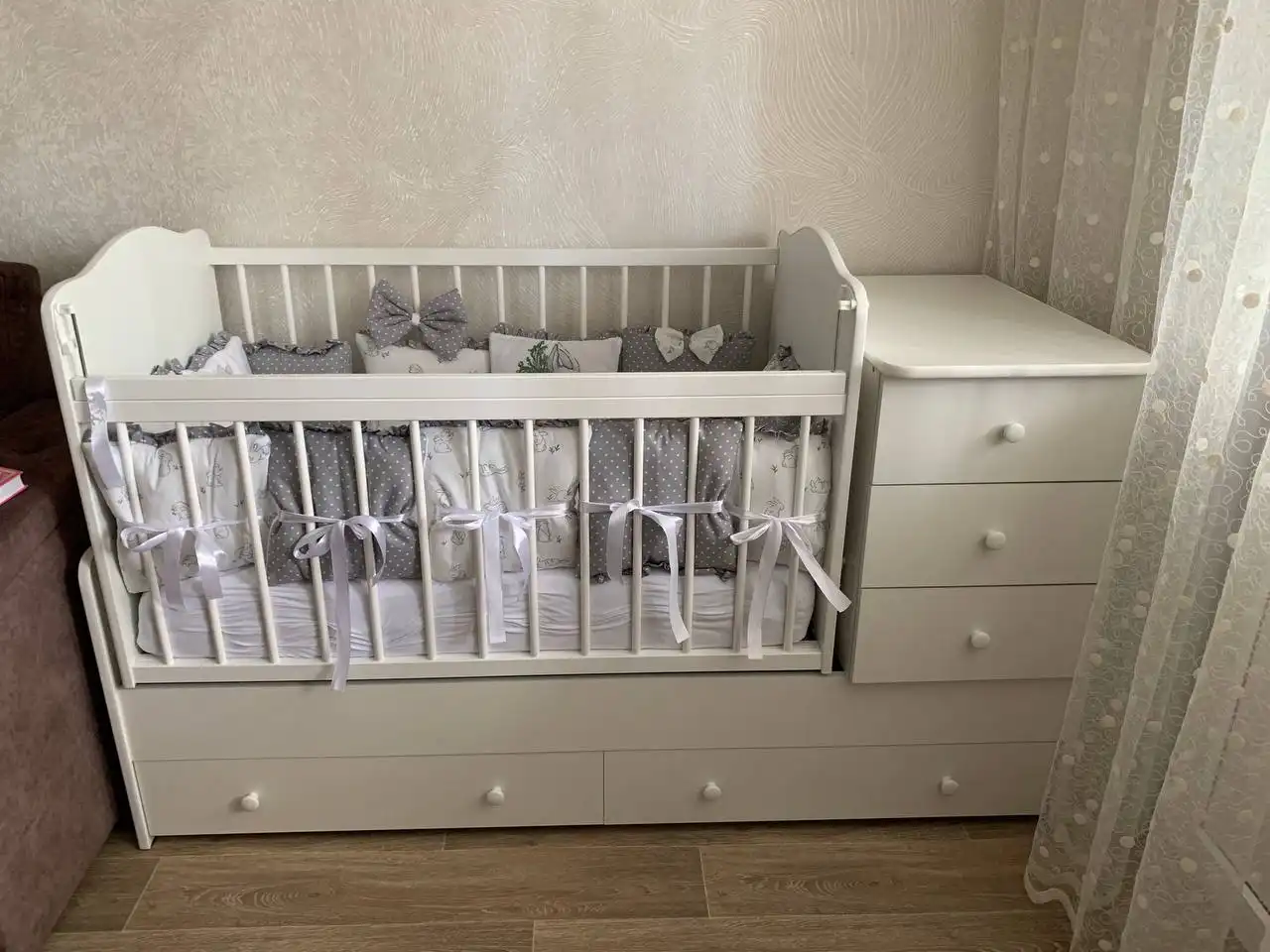 Детская кроватка трансформер 3в1