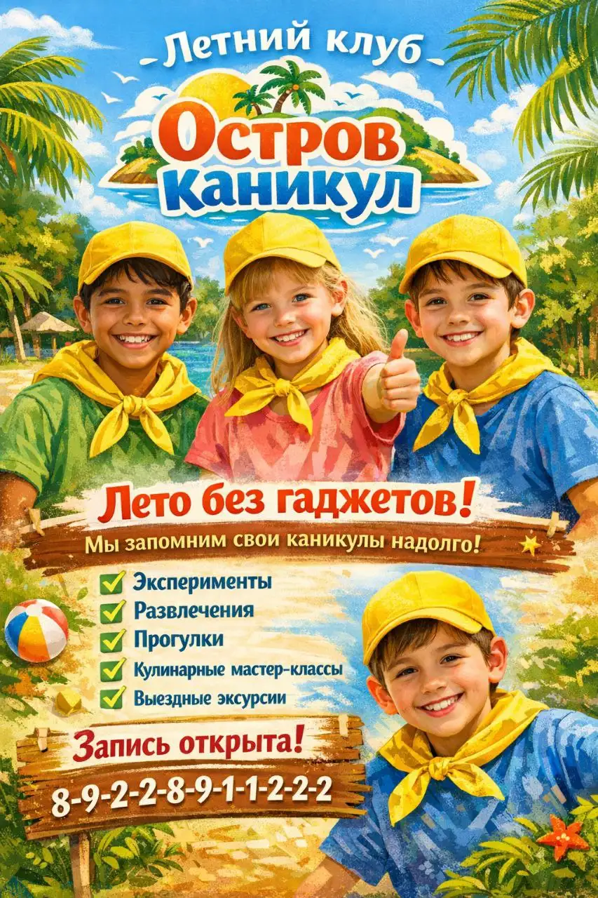 Летний клуб для детей 5-10 лет - Детский досуг (Услуги) в Оренбург