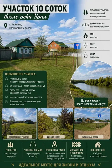 Продажа загородного участка - Недвижимость в Оренбург
