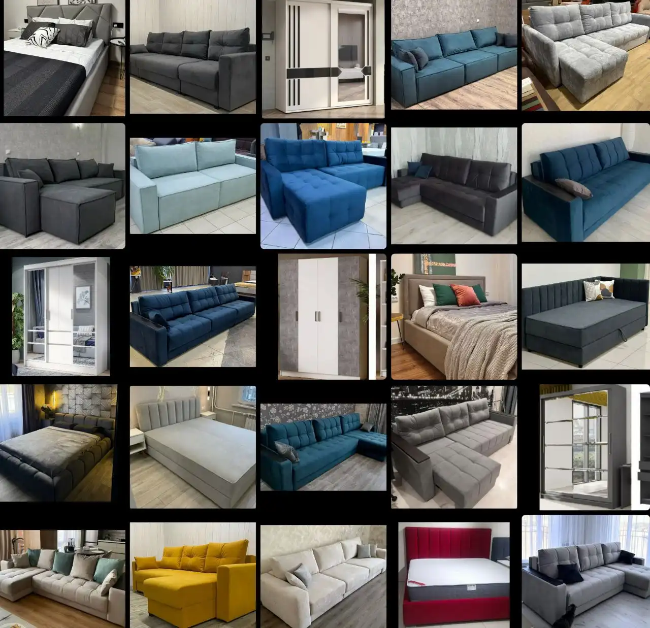 Большой ассортимент мягкой и корпусной мебели