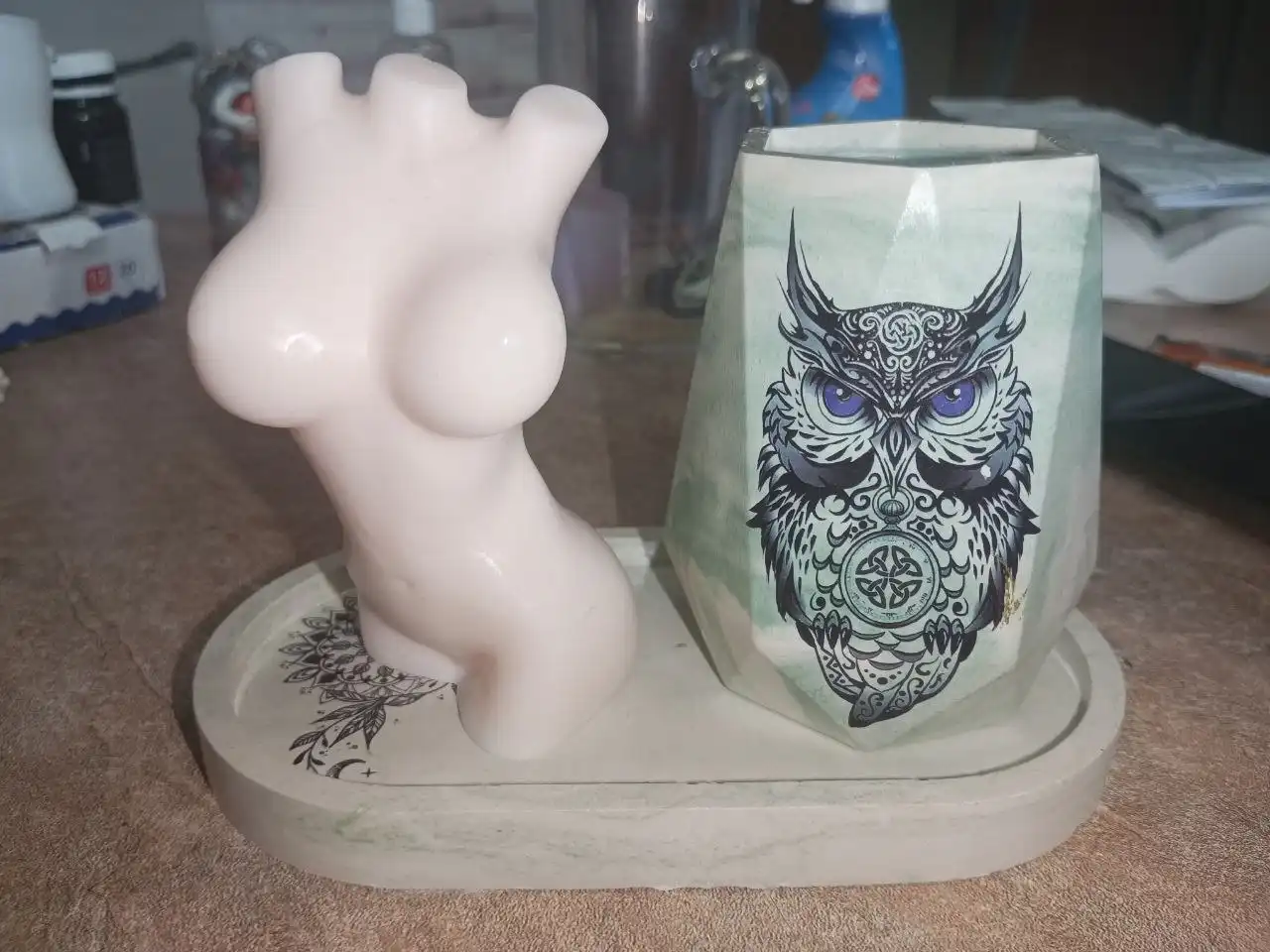 Набор для ванной с ароматным мылом и стаканом для щеток