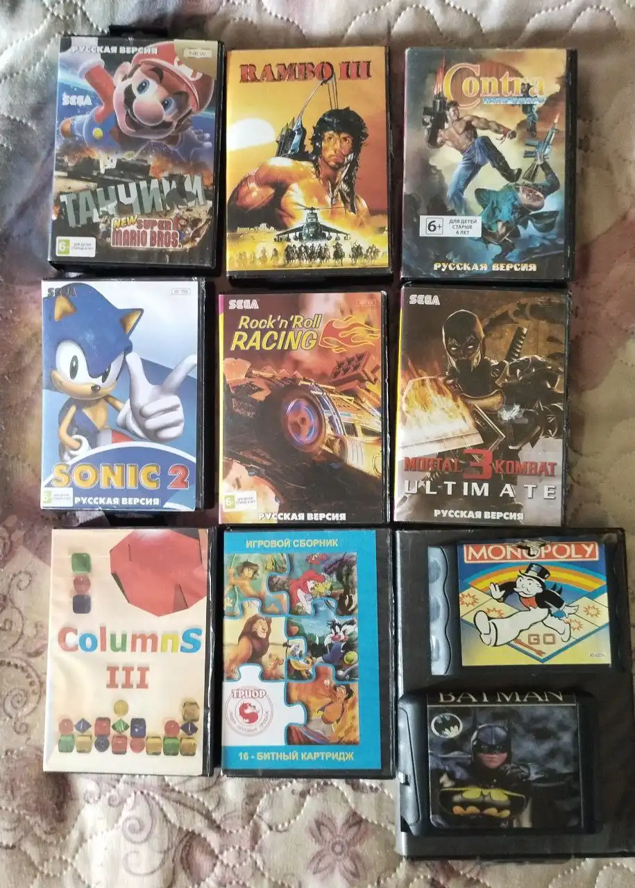 Продажа картриджей для Sega