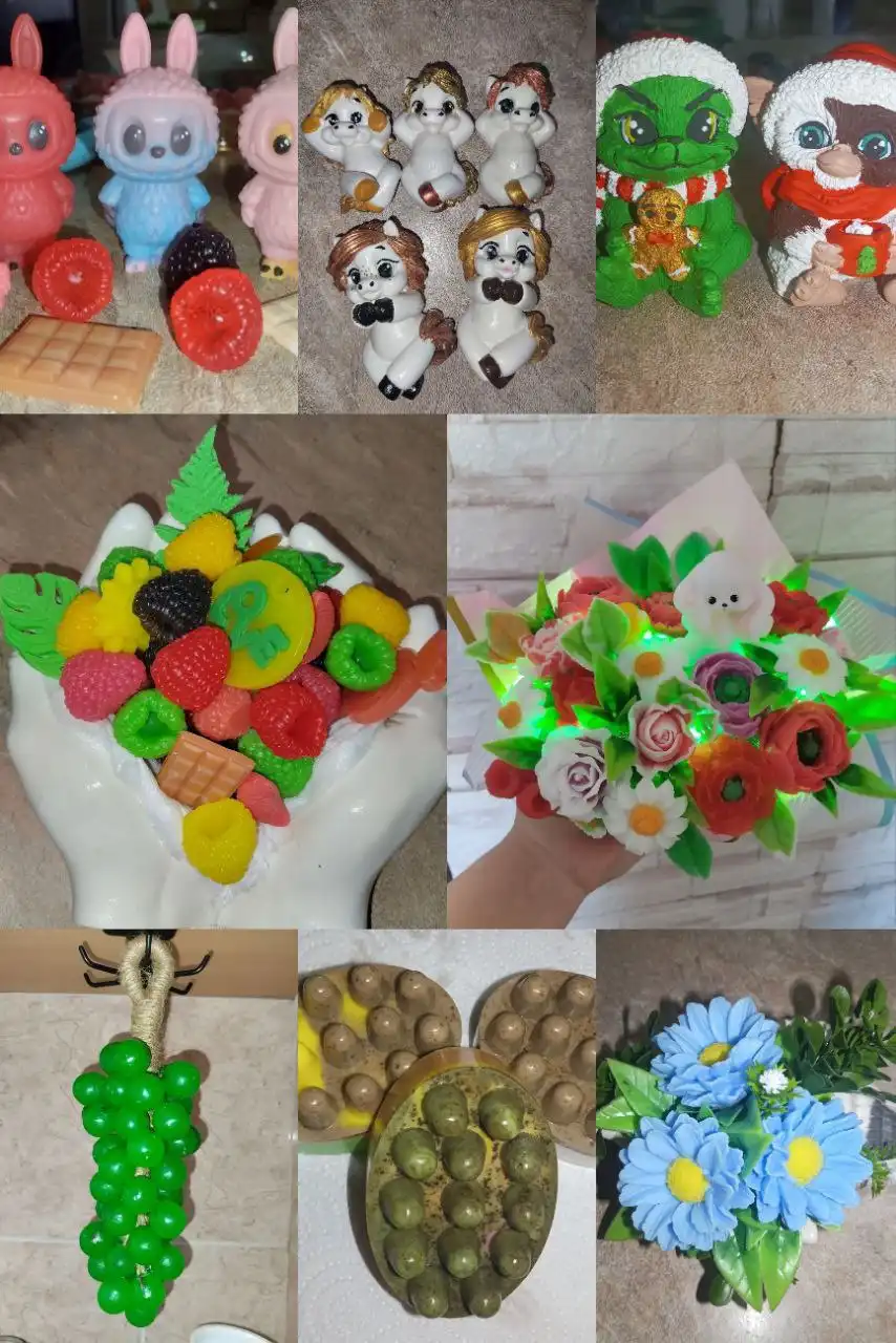 Мыльные букеты и изделия из гипса и эпоксидной смолы ручной работы - Рукоделие (Барахолка) в Братск