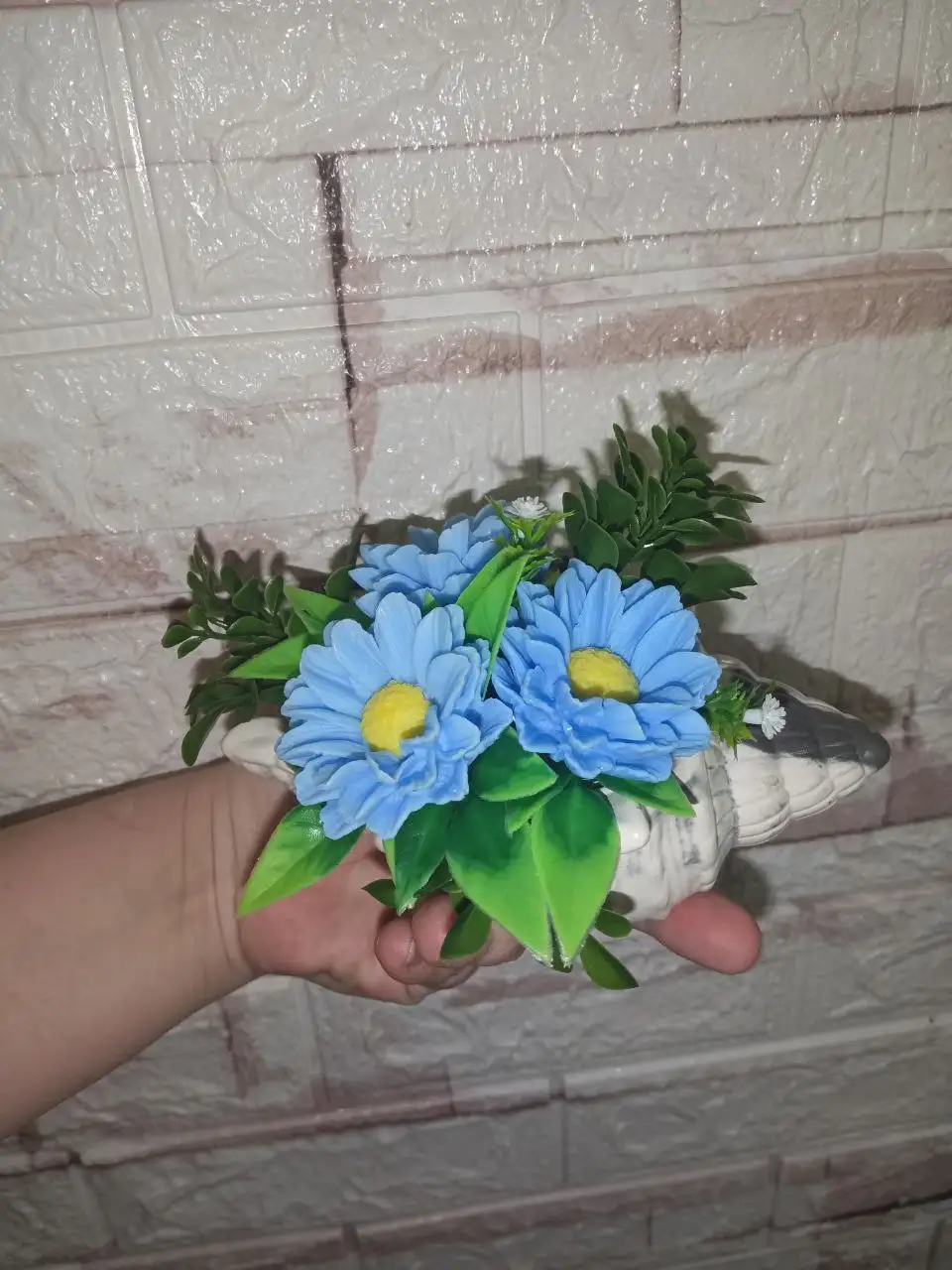 Букет из мыла с цветочным ароматом в гипсовом кашпо-ракушке - Рукоделие/Хендмейд (Барахолка) в Братск