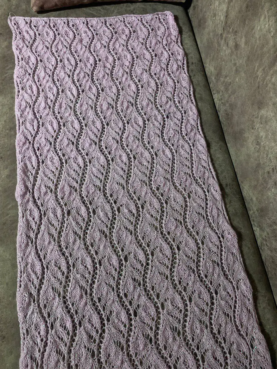 Палантин ангорка сиреневый с люрексом - Одежда (Барахолка) в Братск