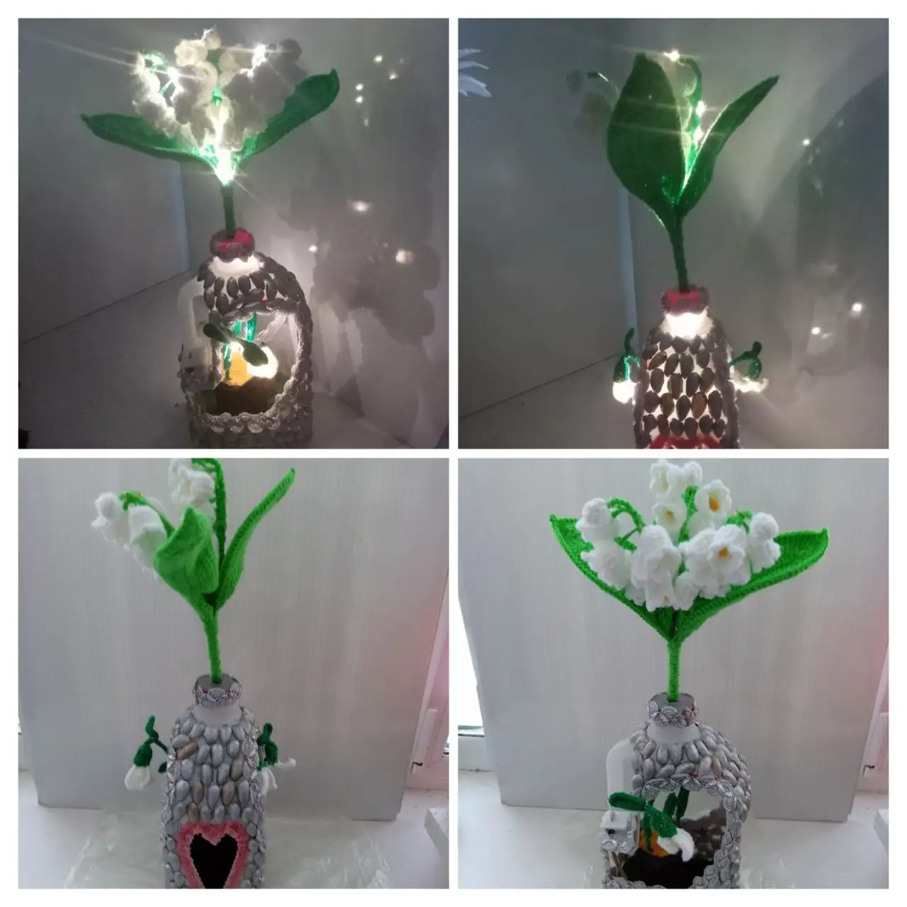 Беспроводной ночник "Весенний сад" из гипоаллергенной пряжи - Ночники (Барахолка) в Тюмень