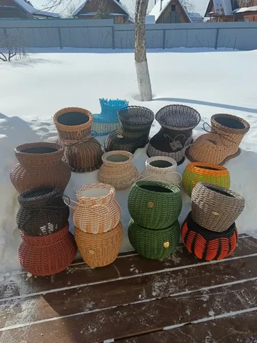 Кашпо из искусственного ротанга - Электроинструмент в Тюмень