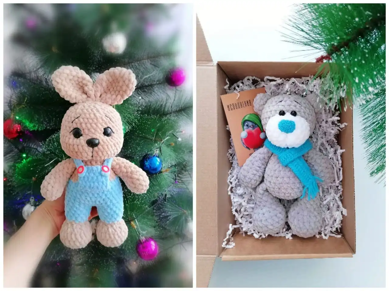 Игрушки ручной работы из гипоаллергенной плюшевой пряжи