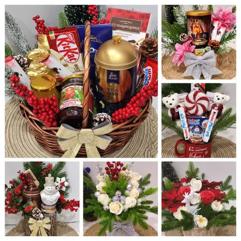 Новогодние композиции букетов и сладости - частное объявление в Ульяновск