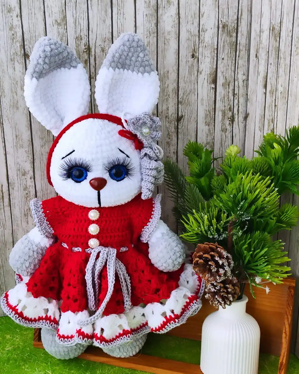 Заюшка ручной работы с одеждой