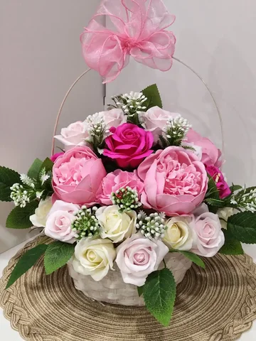 Букет из мыльных цветов в корзине - Барахолка в Ульяновск