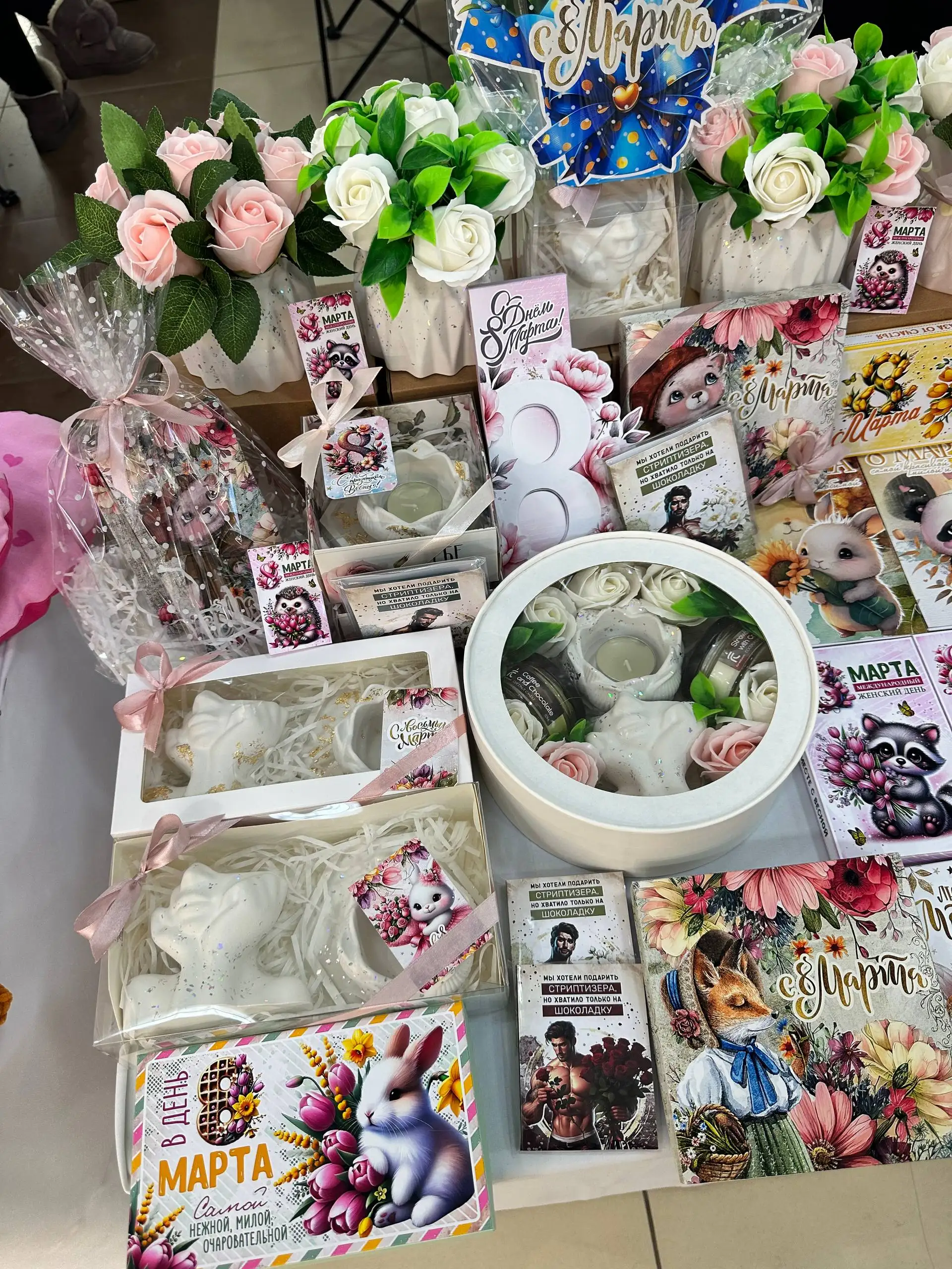 Подарки к 8 марта: наборы из гипса, сладкие подарки, букеты из мыльных роз - Подарки (Хобби и отдых) в Ульяновск