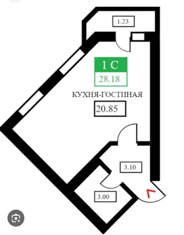Студия 30м2 в ЖК Дыхание - частное объявление в Краснодар