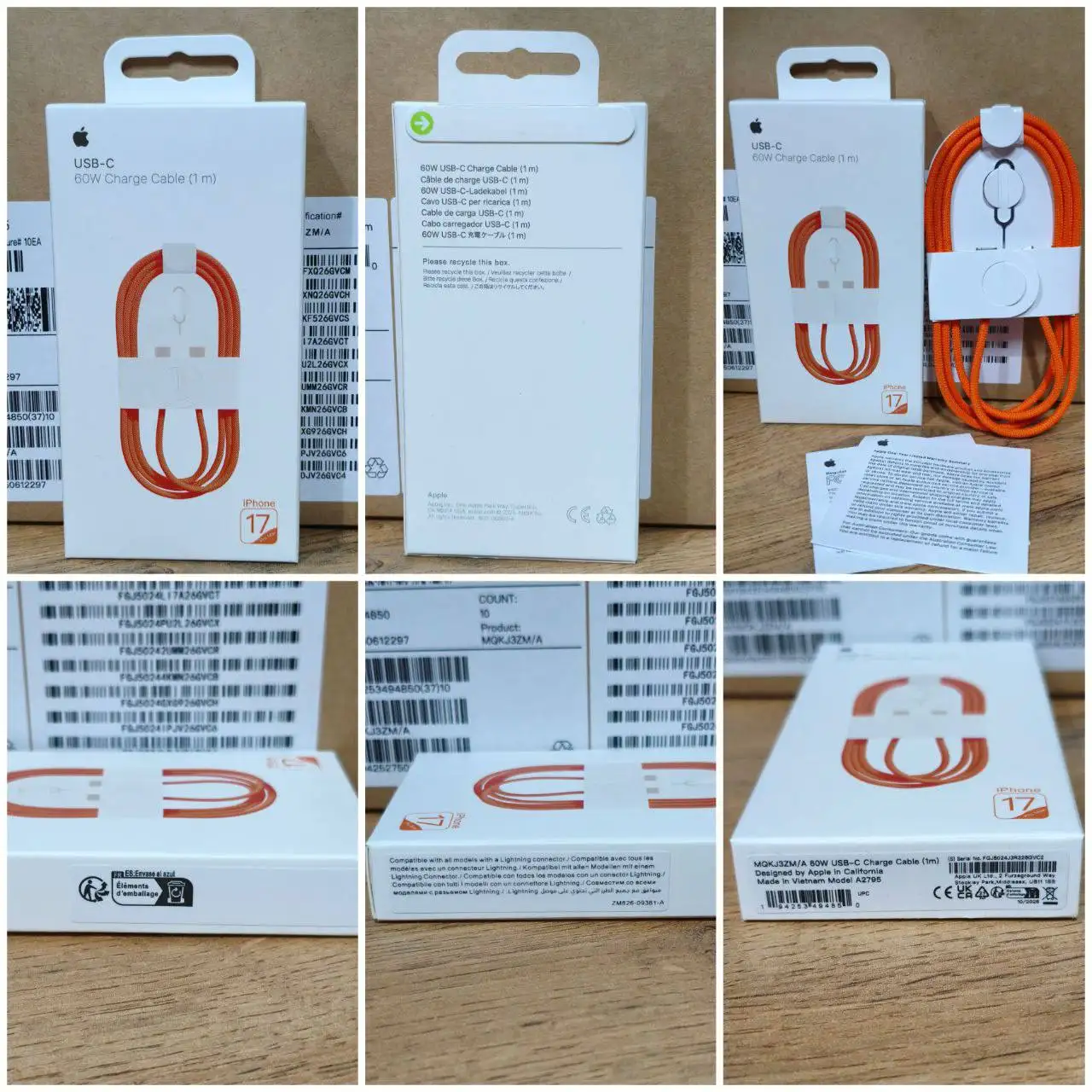 Кабель Apple USB-C 60W 1м Orange - Аксессуары для техники (Электроника) в Краснодар