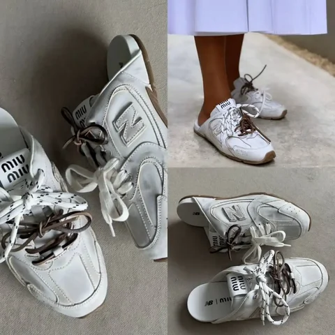 Эксклюзивные мюли MIU MIU & NEW BALANCE кожаные - Обувь в Краснодар