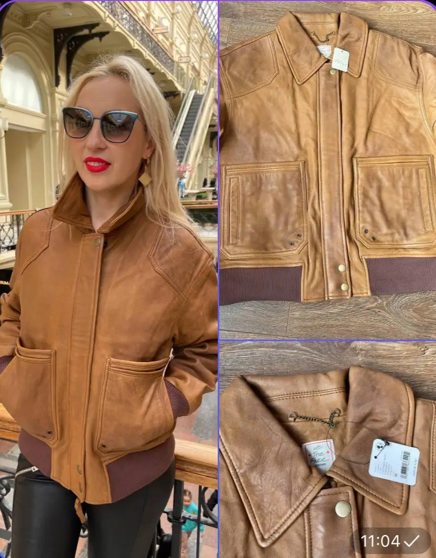 Кожаная куртка авиатор Free People - Верхняя одежда (Одежда) в Краснодар