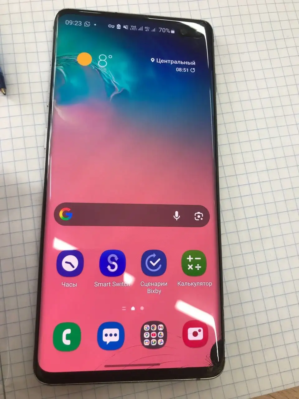 Samsung Galaxy S10 Plus в цвете аквамарин - Смартфоны (Электроника) в Краснодар