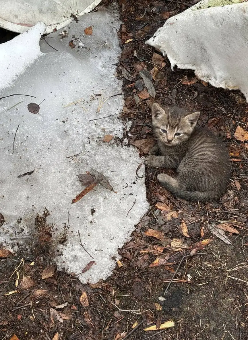 Котенок, брошенный мамой, нуждается в помощи - Кошки (Животные) в Краснодар