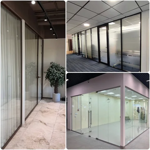 Перегородки и двери из стекла и ЛДСП с алюминиевой системой - Кулинария/Полуфабрикаты в Краснодар