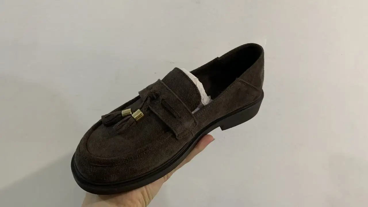 Замшевые лоферы на низком каблуке размер 39 - Обувь (Одежда) в Краснодар