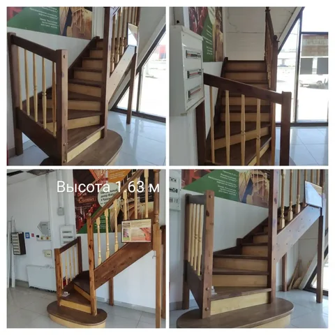 Лестница фабричного производства из массива дерева - Для дома и дачи в Краснодар
