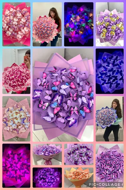 Новогодние букеты из бабочек с подсветкой - Хобби и отдых в Краснодар