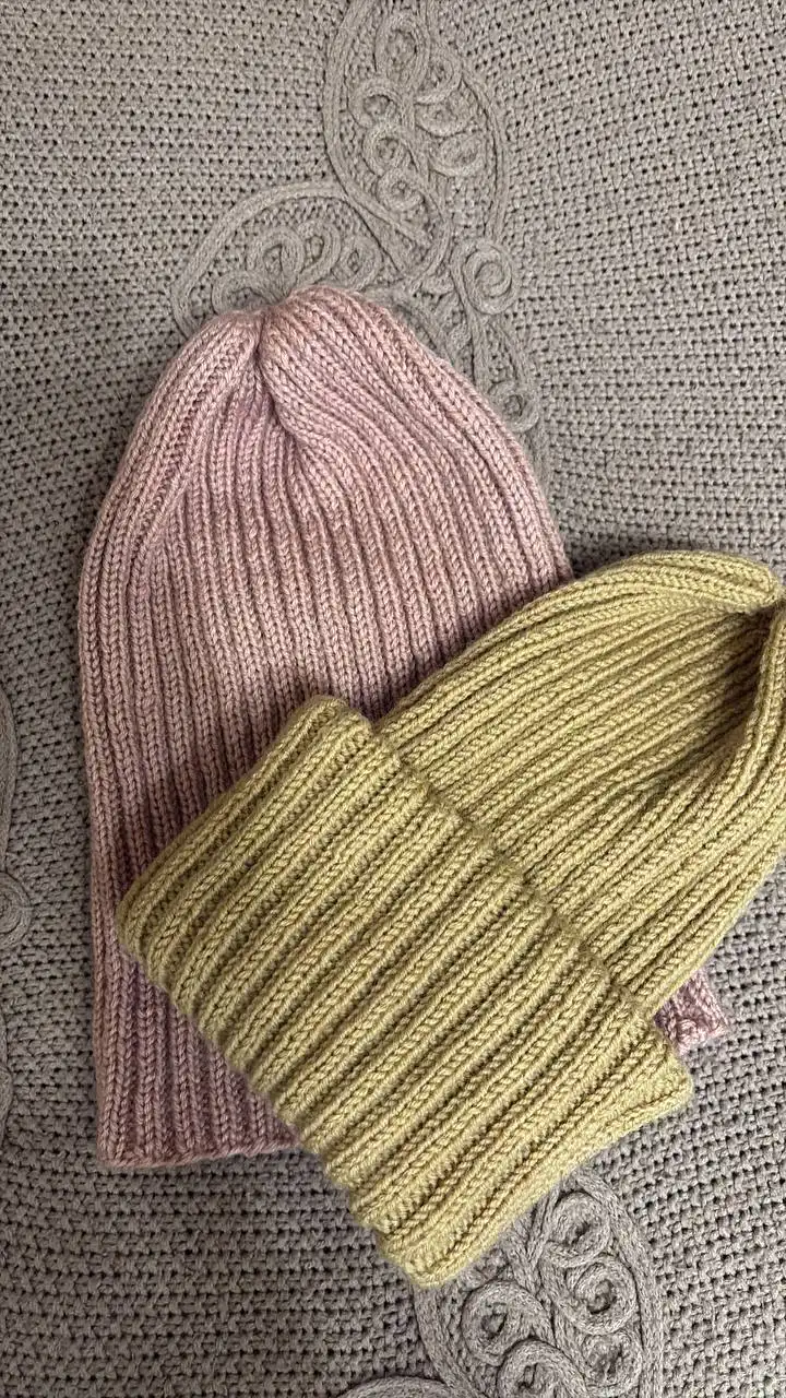 Шапки ручной вязки из шерсти, ангоры и пуха норки - Головные уборы (Одежда) в Краснодар