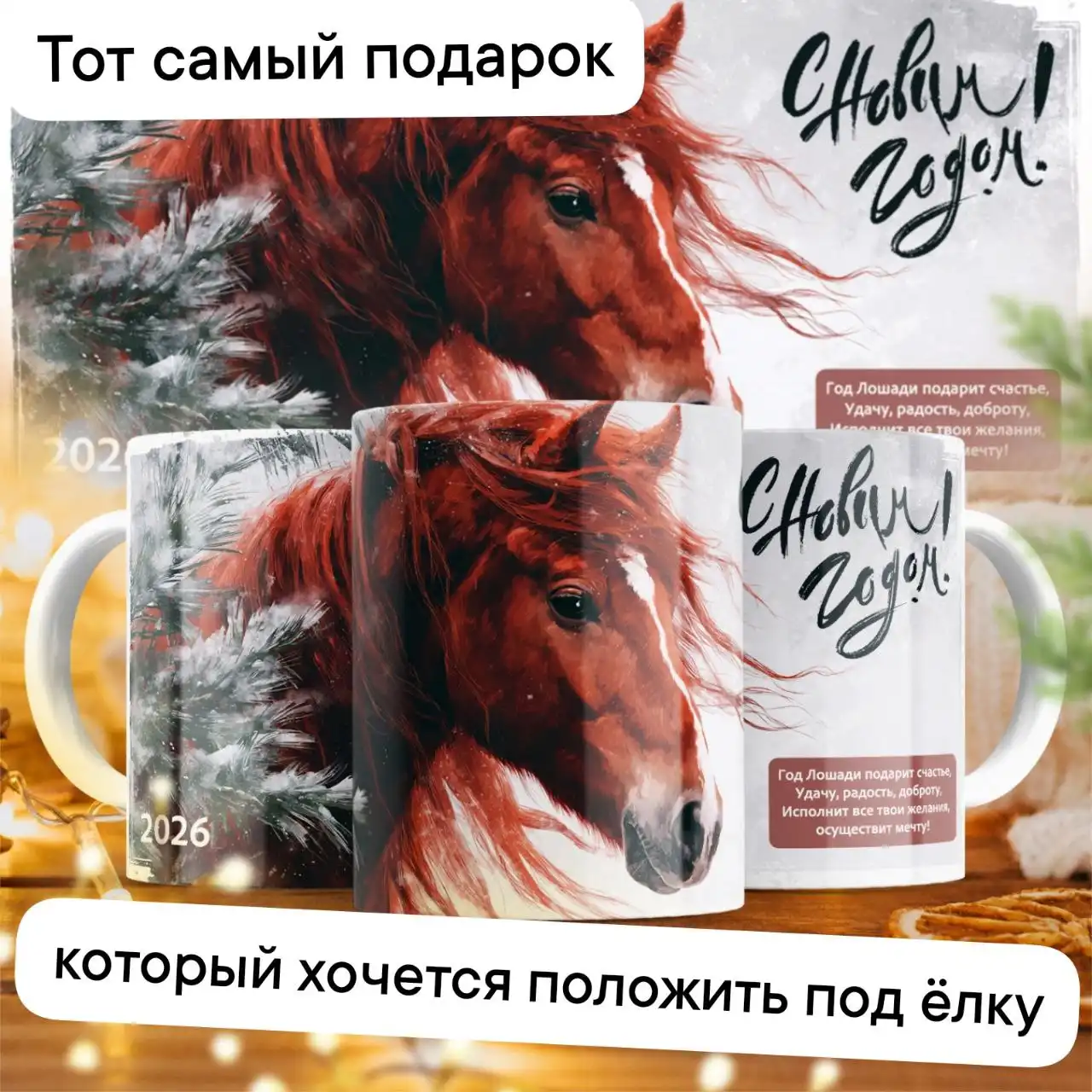 Новогодние подарки и сувенирная продукция с печатью