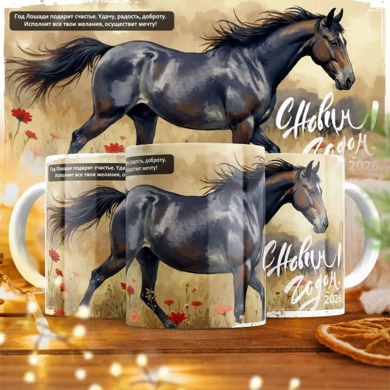 Новогодние подарки и сувенирная продукция с печатью